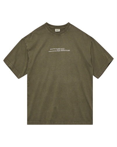 Halo - Graphic Boxy T-shirt - Capers/Marshmallow